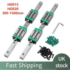 2X Linear Guide Rail HGR15 HGR20 HGR25 +4X HGH15CA HGH20CA Bearing Blocks CNC