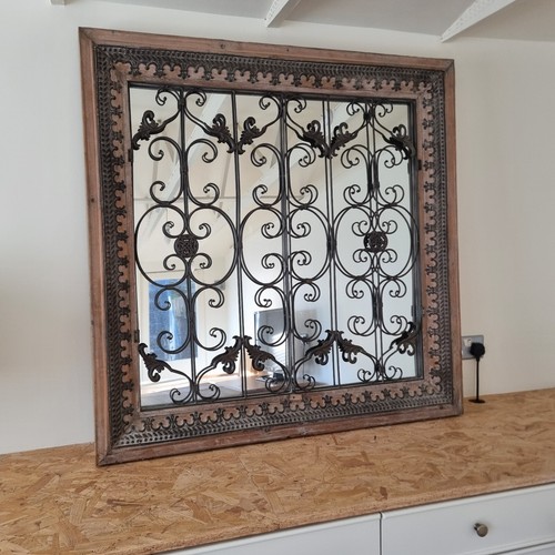 Beautiful wooden framed - framed, mirror