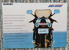 SUZUKI RG400/RG500 GENUINE MOTORCYCLE SALES BROCHURE