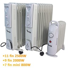 Oil Filled Radiator Portable Electric Heater 7 9 11 Fins Thermostat Column