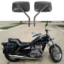 Black Rectangle Motorcycle Mirrors For Kawasaki Vulcan VN 800 900 1500 1600 1700