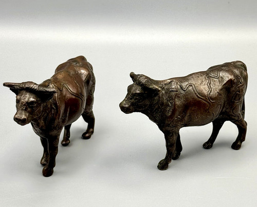 Pair vintage bronze effect - bronze,