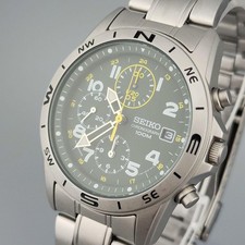 SEIKO 7T92 0DX0 Watch Military
