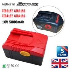 for Snap on 18V Battery 5Ah Li-ion CTB6187 CTB4187 CTB6185 CTB4185 CTC620 Charge