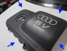 AUDI S3 8L TT 8N GENUINE ORIGINAL ENGINE COVER RED SILVER LOGO TOP PERFECT 2004