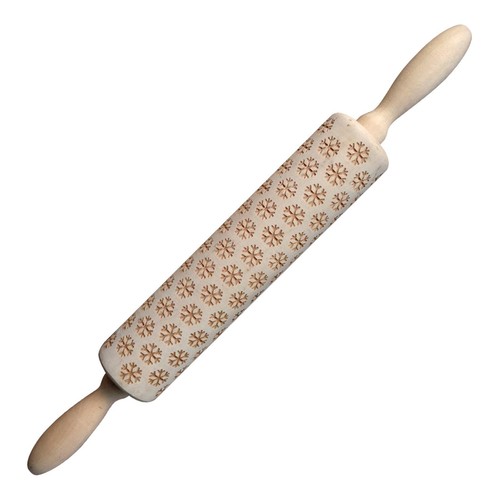 Wooden rolling pin engraved - rolling,