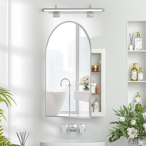Arched bathroom mirror cabinet - bathroom,