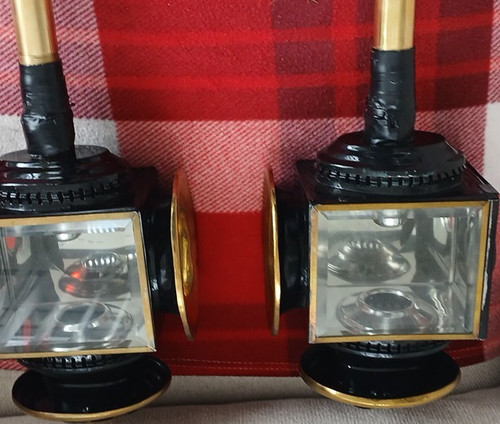 Pair carriage coach lamps - pair, carriage/coach
