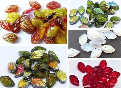 Czech glass leaf - 11(mm),