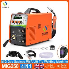 HITBOX MIG Welder Gas No Gas Jog Wire Feed 250A 220V ARC TIG Welding Machine UK
