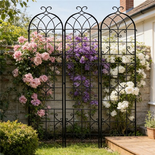 Metal garden trellis - 3x,