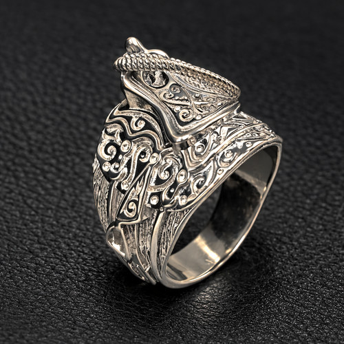 Thick saddle ring 925 - thick,