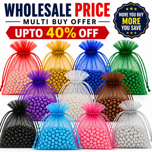 Organza gift bags drawstring - gift,