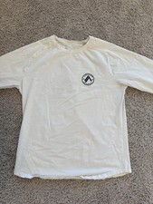 Men's Alphalete Shirt Long Sleeve Sz Large White Gym Workout Running