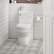 Toilet Basin Combo 2 in 1 Combined Toilet WC & Sink Space Saving Cloakroom Unit