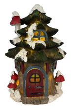 Three Kings LED Light Up Tree House Christmas Gnome Fairy Garden Deco - C95 O600