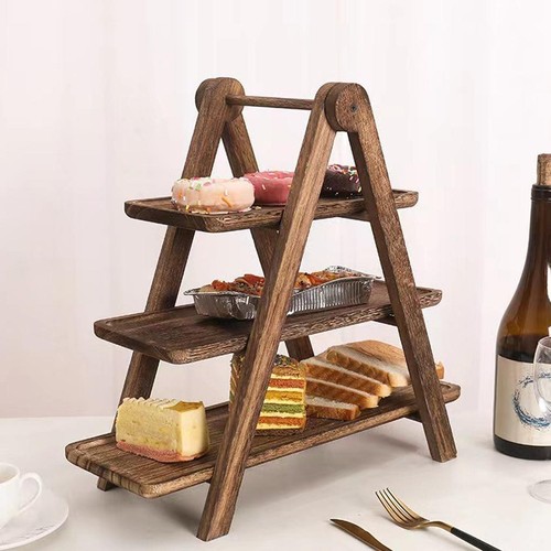 Tier wooden tray stand - tray,