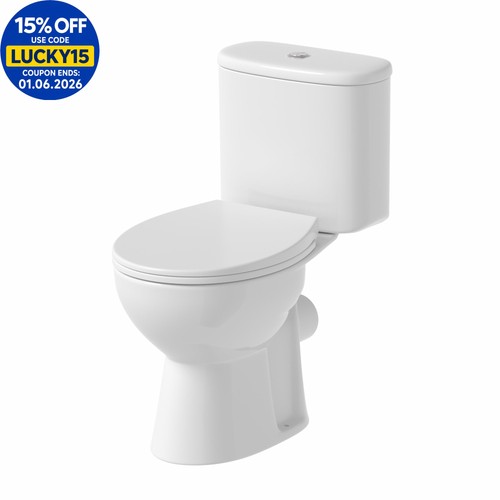 Close coupled rimless toilet - rimless,