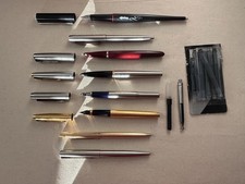 Parker Fountain Pens X4, Parker BallPoint Pens X3, Rotring Art Pen. Bundle, Gold