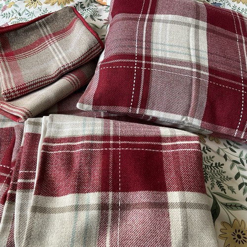 Pair wool feel curtains - of,