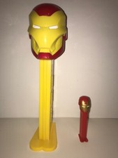 RETIRED Iron Man GIANT PEZ DISPENSER + Matching Pocket Sized Pez Dispenser