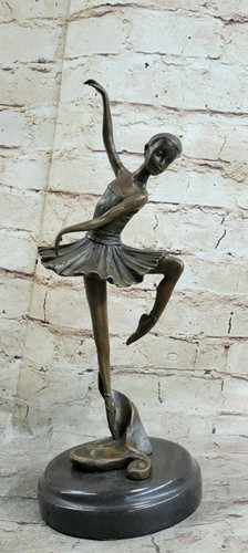 Ballerina bronze sculpture art - sculpture,