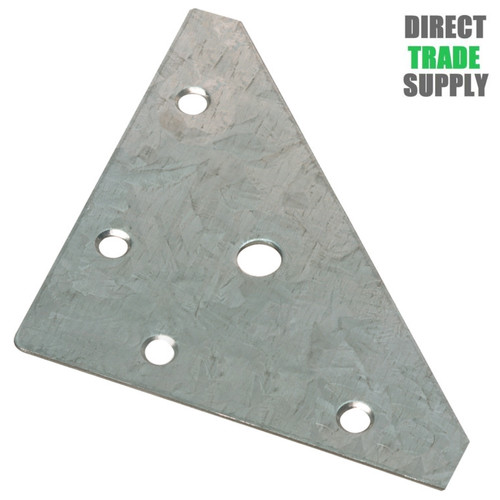 Corner brace 82mm flanged flat - brace,