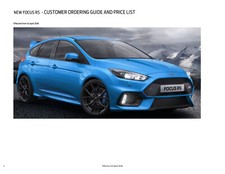 PDF DIGITAL CAR PRICE LIST: FORD FOCUS RS - APRIL 2018