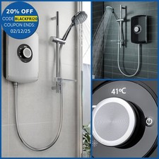 Triton Amore Electric Showers Black White Brushed Steel 8.5kW 9.5kW 5 Spray Mode