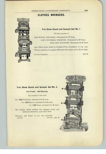 1906 paper clothes wringer - paper,
