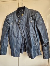 Lewis Leathers Genuine Leather Super Monza Jacket, Navy  -  Excellent Condition