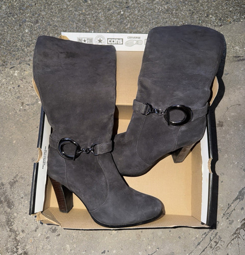 Converse grey suede knee high - suede,