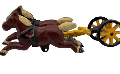 Antique cast iron horse - cast,