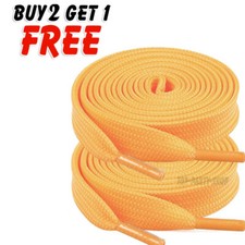 Shoe Laces Flat Tie Shoe Laces Boots Trainers Shoes Black White or Colour Laces