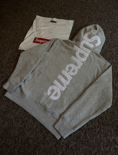 Supreme appliqué grey - supreme, logo