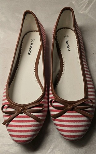 Women red white striped - &,