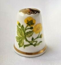 Buttercup Flowers ~ by Spode ~ Fine Bone China ~ Gilt Top ~ Thimble