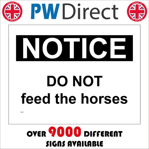Sign notice not feed - sign, do