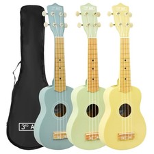 Ukulele Soprano 21-inch for Kids, Adults with Bag, Pastel Colours - 3rd Avenue