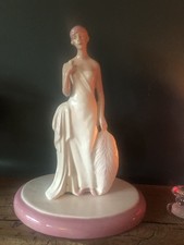 Mid-Century Porcelain Flapper Figurine ‘Babs’, c. 1960s, 20 cm, Ostrich Feather