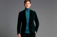 Mens Classic Green Velvet