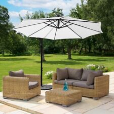 HARRIER 3m Cantilever Parasol – Overhanging Patio Umbrella - LED Lights & Bases