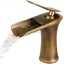 Antique Brass Waterfall Basin