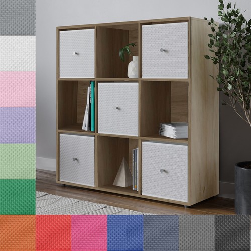 Cube oak bookcase - bookcase, shelving