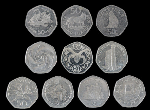 50p coin fifty pence isle - pence,