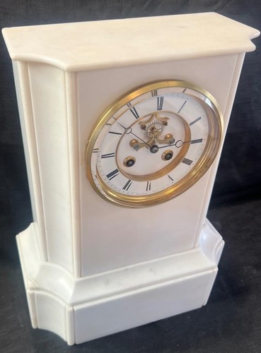Antique clock french - , marble