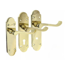 Door Handle Modern Scroll