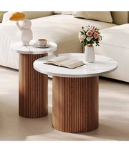 Round Coffee Table, Set of 2