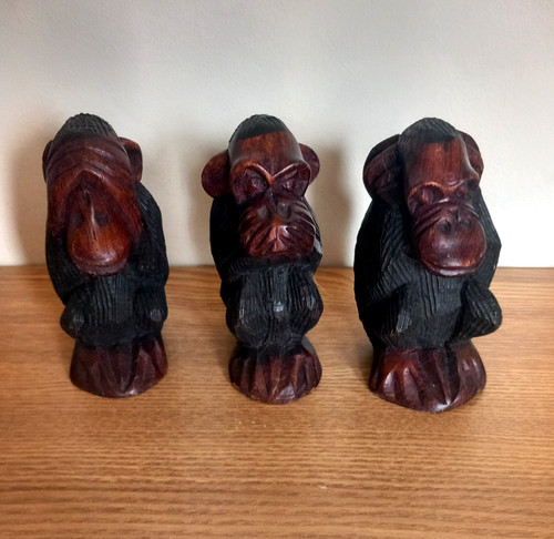 Three wise monkeys vintage - three,