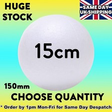 15cm 150mm Polystyrene Balls LARGE solid - top quality - craft candy sweet trees